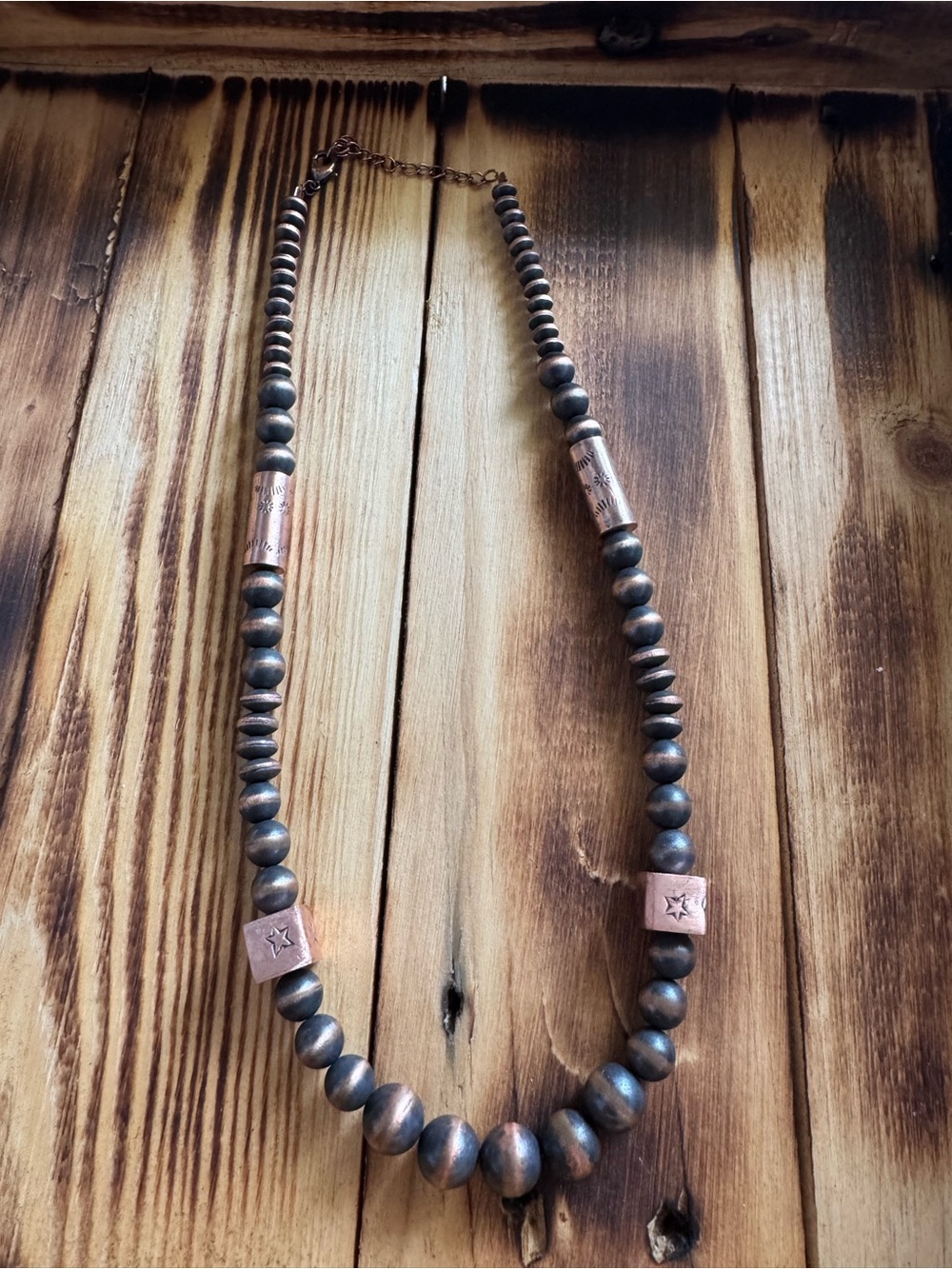 Copper Desert Pearl Bead Necklace